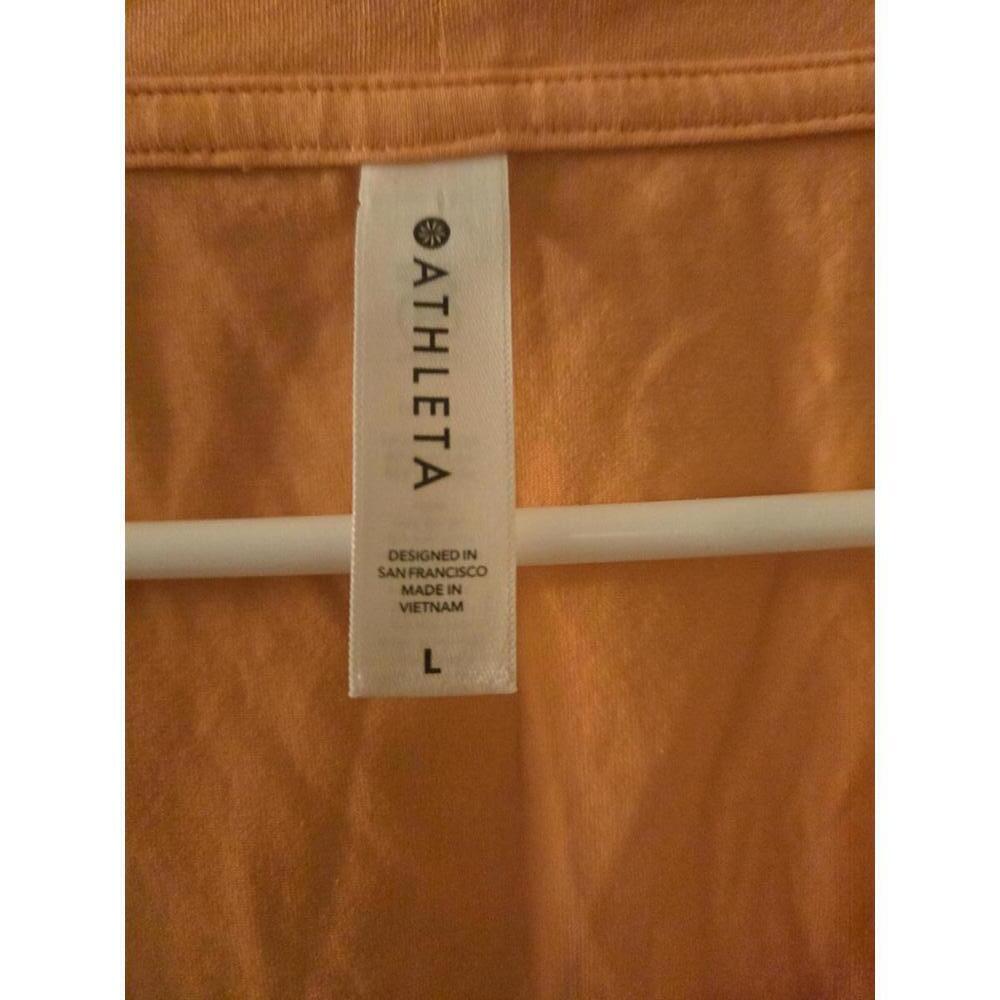Athleta Women's Orange V-Neck Activewear Top Size Large - Picture 2 of 3